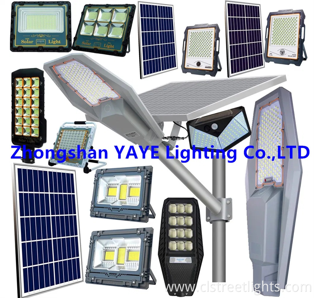 Solar Factory Supplier CE 2000W/1000W/800W600W500W/400W/300W/200W100W IP67 LED Street Outdoor Waterproof All in One Camera COB SMD Wall Flood Garden Road Light